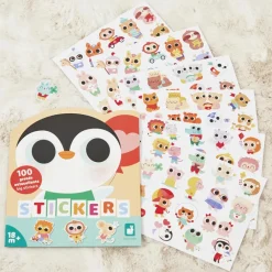 Pochette de 100 grands stickers Bébés Animaux