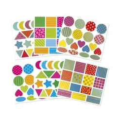 Pochette de 150 grands stickers Formes Géométriques