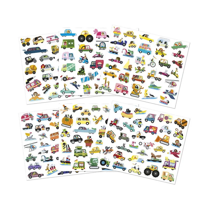 Pochette de 200 stickers Véhicules
