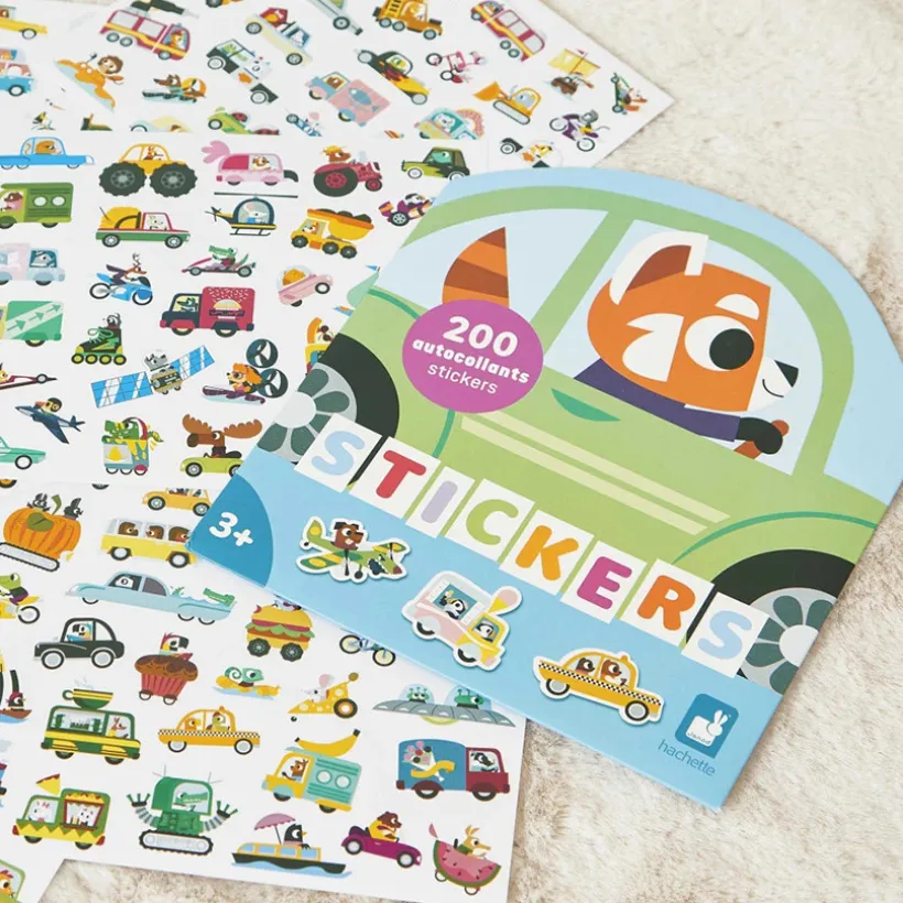Pochette de 200 stickers Véhicules