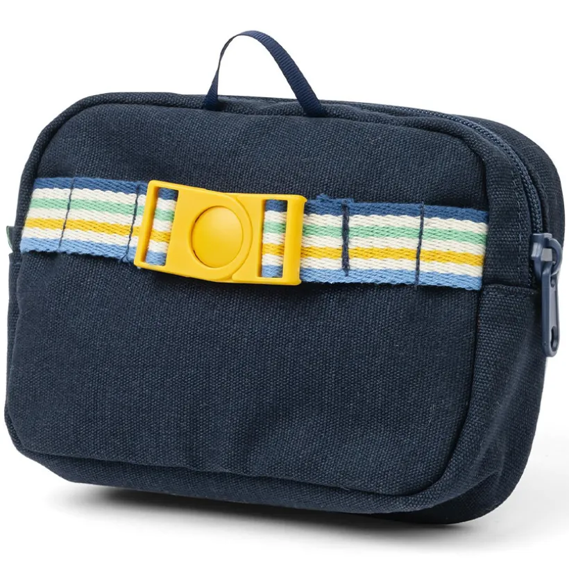 Pochette en velours avec sangle Bleu Jules