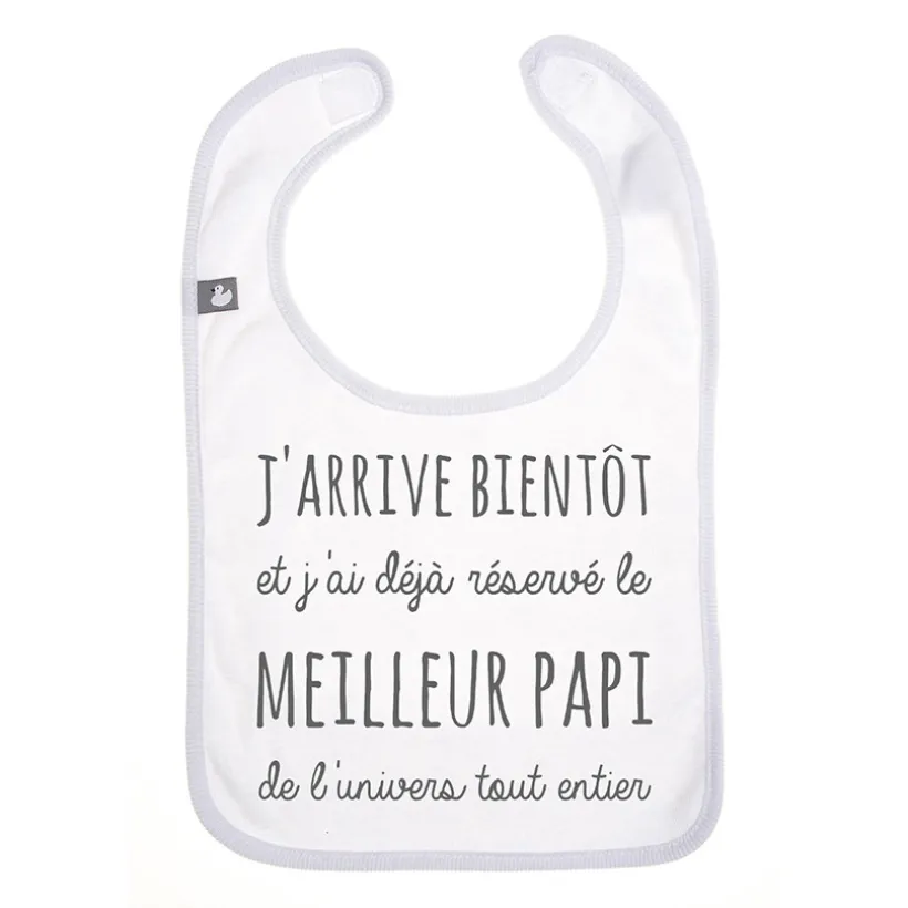 Pochette surprise + bavoir "Le meilleur papi de l'univers"