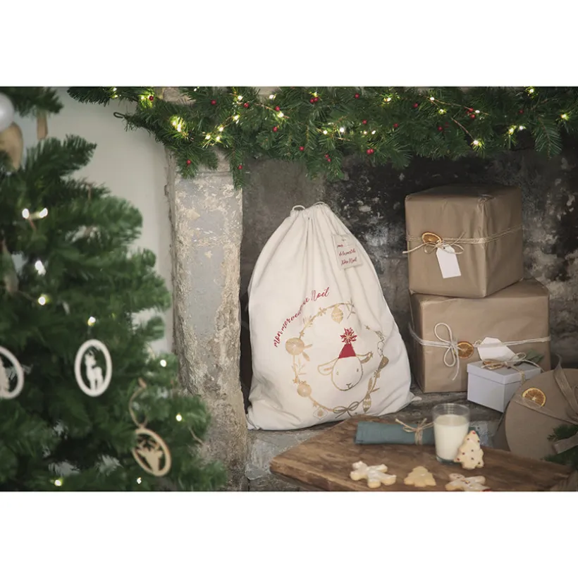 Pochon en tissu pour cadeaux de Noël