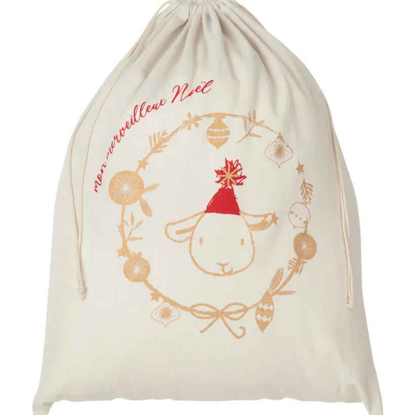 Pochon en tissu pour cadeaux de Noël