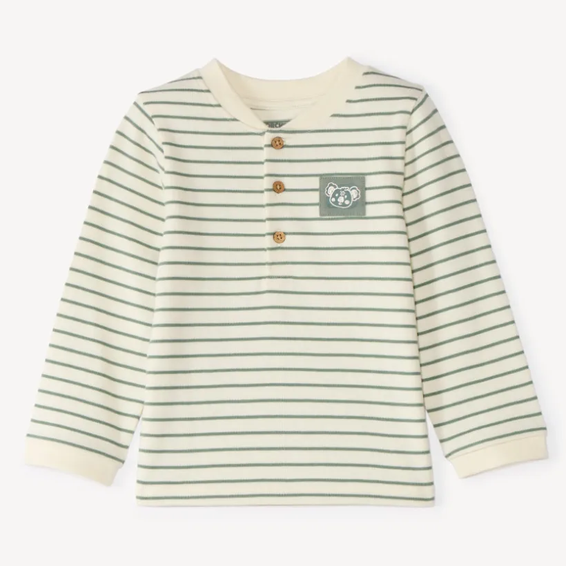 Polo bébé garçon manches longues à rayures