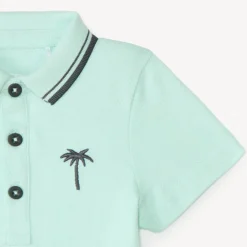 Polo manches courtes broderie fantaisie pour bébé garçon