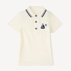 Polo manches courtes broderie fantaisie pour bébé garçon