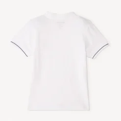 Polo manches courtes col mao broderie palmier pour bébé garçon