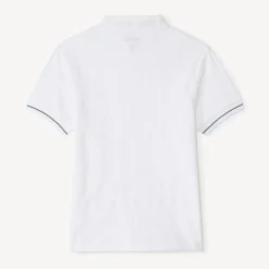 Polo manches courtes col mao broderie palmier pour garçon