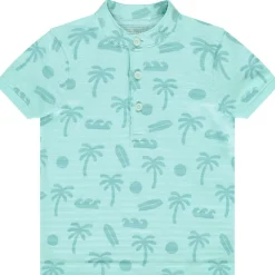 Polo manches courtes col mao imprimé fantaisie pour bébé garçon