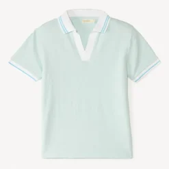 Polo manches courtes en maille fantaisie uni pour garçon