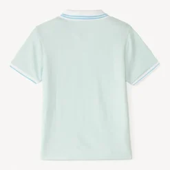 Polo manches courtes en maille fantaisie uni pour garçon