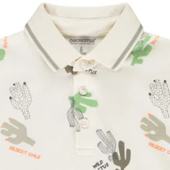 Polo manches courtes imprimé cactus pour garçon