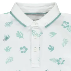 Polo manches courtes imprimé feuilles pour garçon