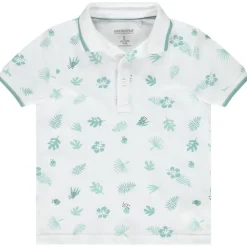 Polo manches courtes imprimé feuilles pour garçon