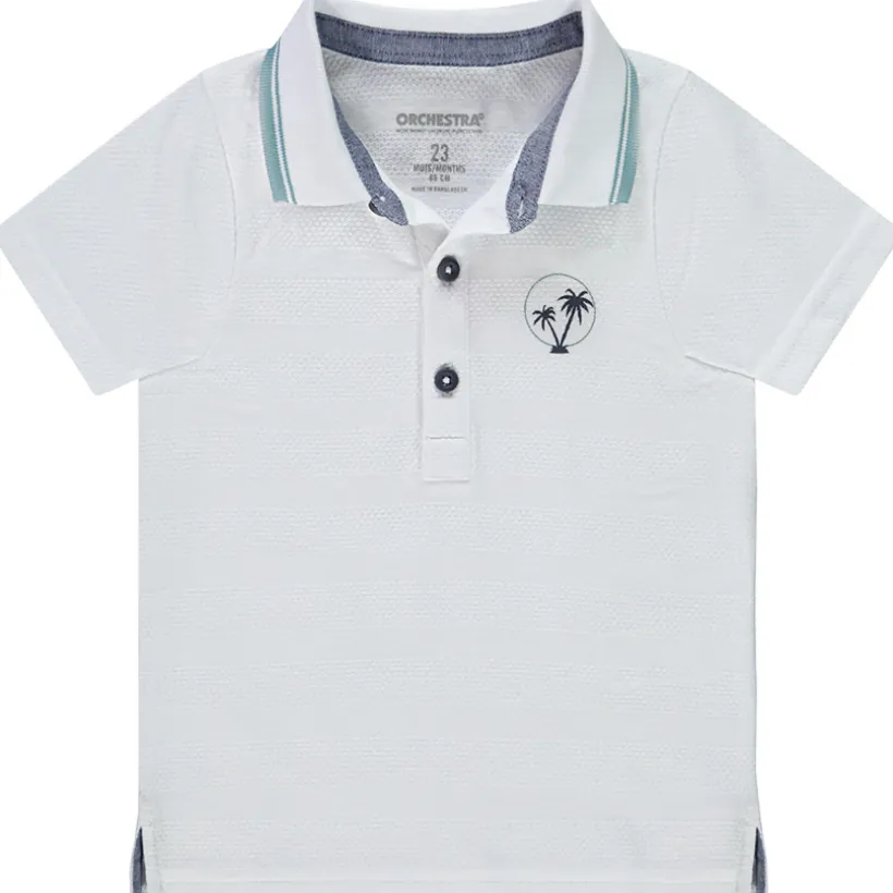Polo manches courtes print fantaisie pour bébé garçon