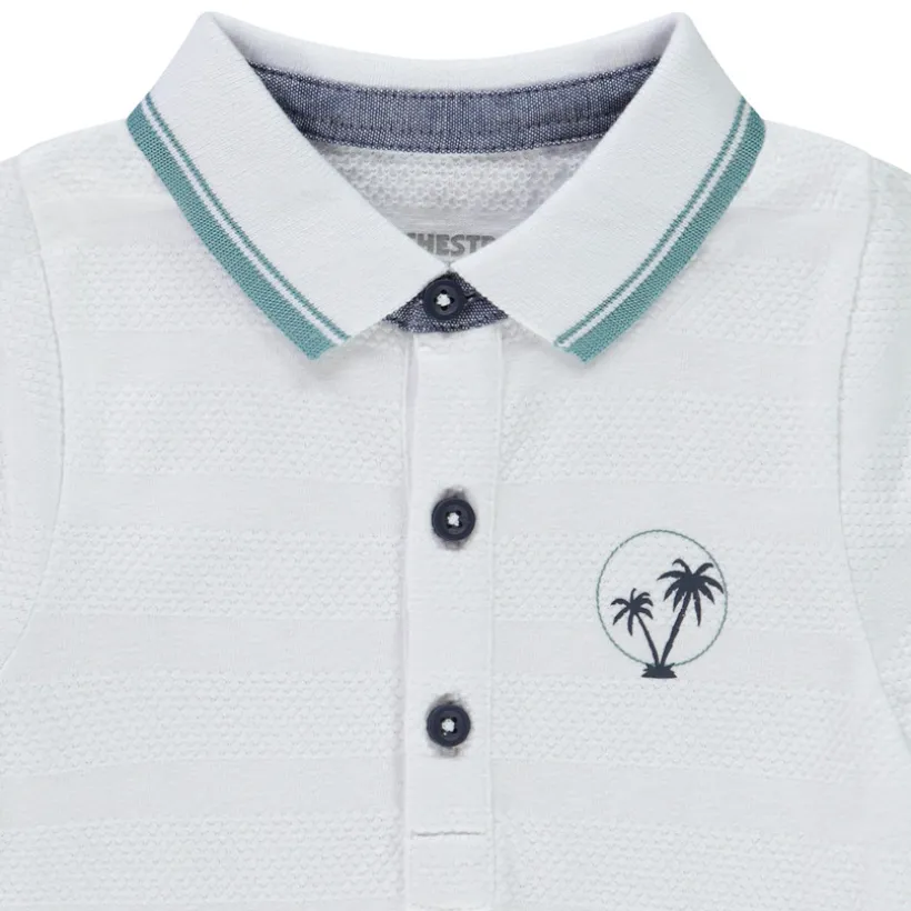 Polo manches courtes print fantaisie pour bébé garçon