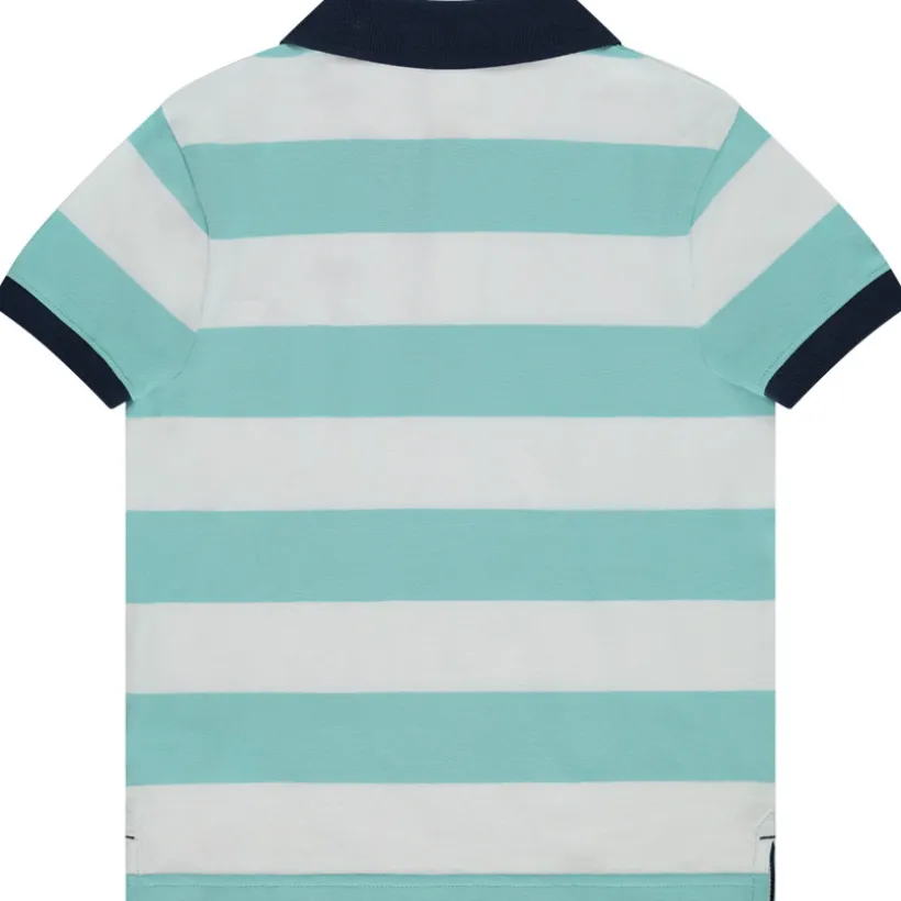 Polo manches courtes rayé broderie palmier pour garçon