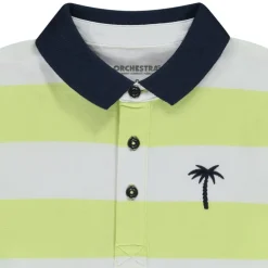 Polo manches courtes rayé broderie palmier pour garçon