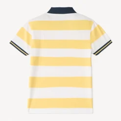 Polo manches courtes à rayures broderie bateau pour garçon
