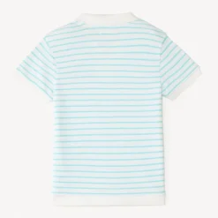 Polo manches courtes à rayures avec broderie fantaisie pour garçon