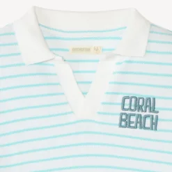 Polo manches courtes à rayures avec broderie fantaisie pour garçon