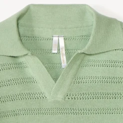 Polo manches courtes tricot fantaisie ajouré pour bébé garçon