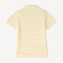 Polo manches courtes tricot fantaisie ajouré pour bébé garçon