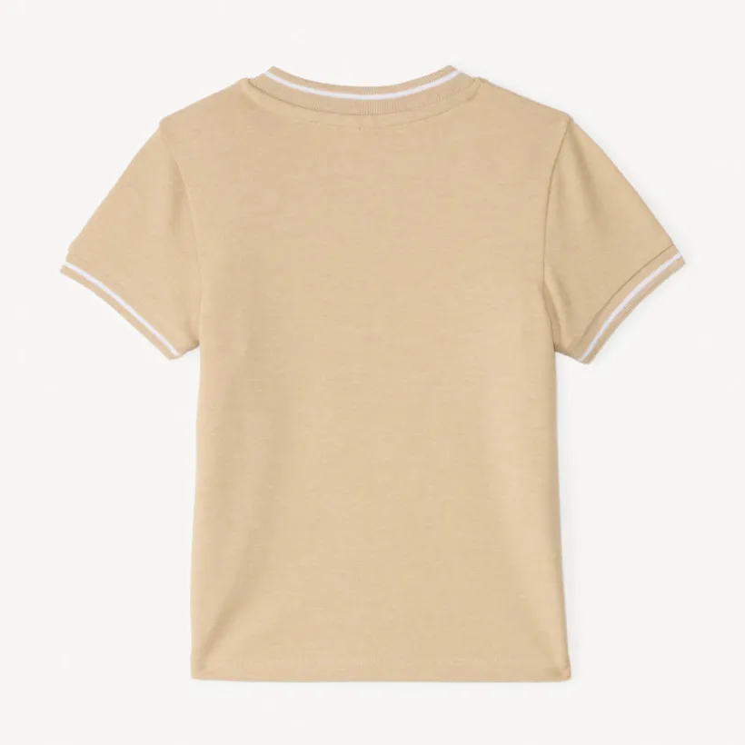 Polo manches courtes uni à col teddy pour bébé garçon