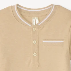 Polo manches courtes uni à col teddy pour bébé garçon