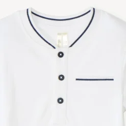 Polo manches courtes uni à col teddy pour bébé garçon