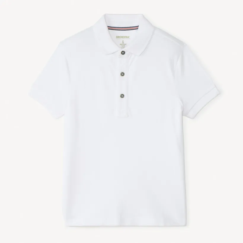 Polo manches courtes uni coton pour garçon