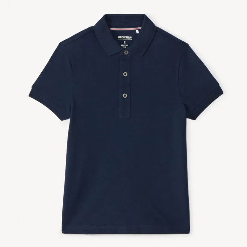 Polo manches courtes uni coton pour garçon