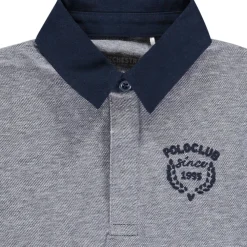Polo manches longues avec broderie fantaisie pour garçon