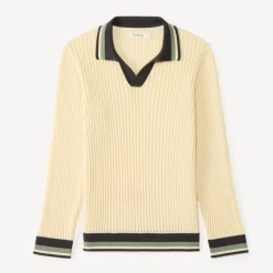 Polo manches longues en tricot pour garçon