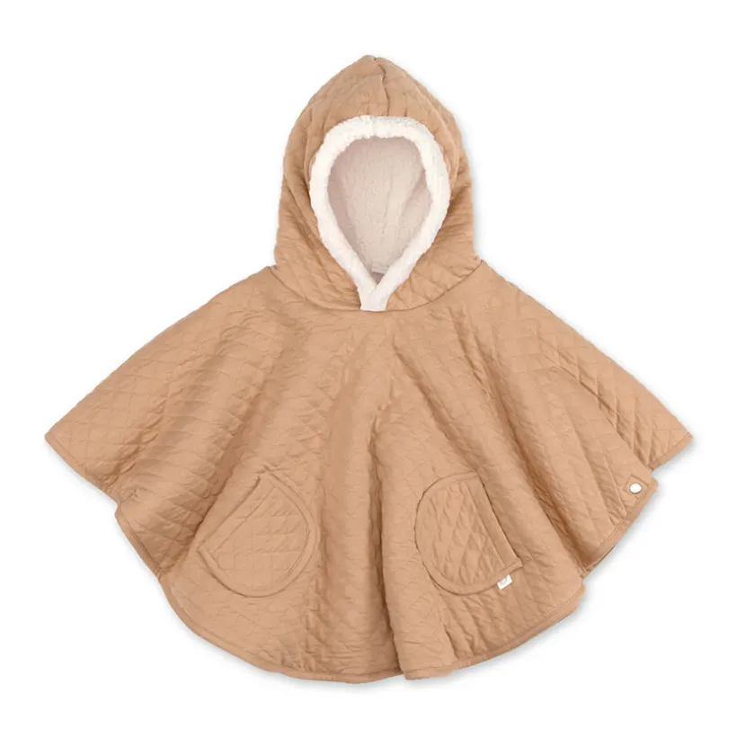 Poncho de voyage 9-36M matelassé et doublé beige
