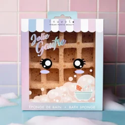 Éponge de douche en forme de gaufre