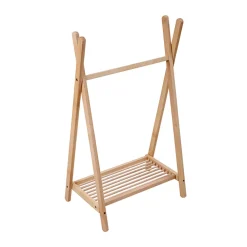 Portant à vêtement Léandre en bois vernis