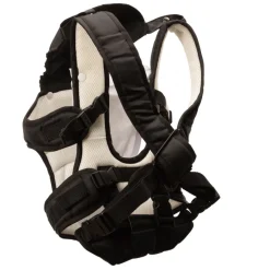 Porte-bébé avec bavoir intégré noir/beige