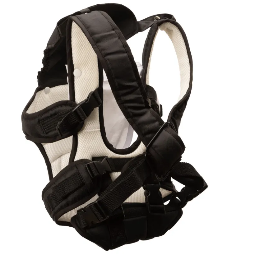 Porte-bébé avec bavoir intégré noir/beige