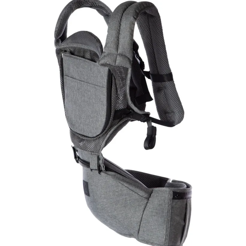 Porte-bébé 5 positions Avry gris chiné