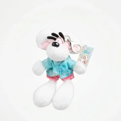 Porte clé peluche Diddl en tenue d'été - 15 cm