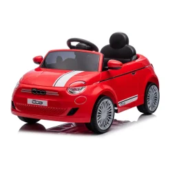 Porteur électrique radiocommandé Fiat 500E rouge