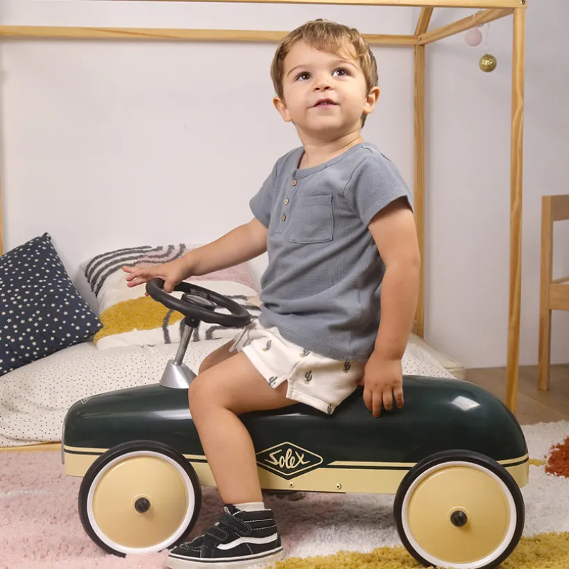 Porteur vintage Solex en métal vert/beige