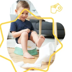 Pot d'apprentissage avec cuvette amovible - Crocodile vert