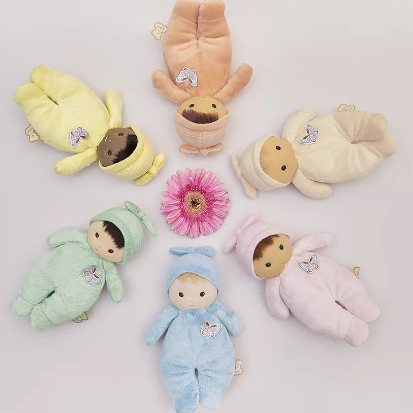 Poupon en tissu Tendre Bébé Camélia rose