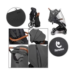 Poussette compacte Pixel steel grey