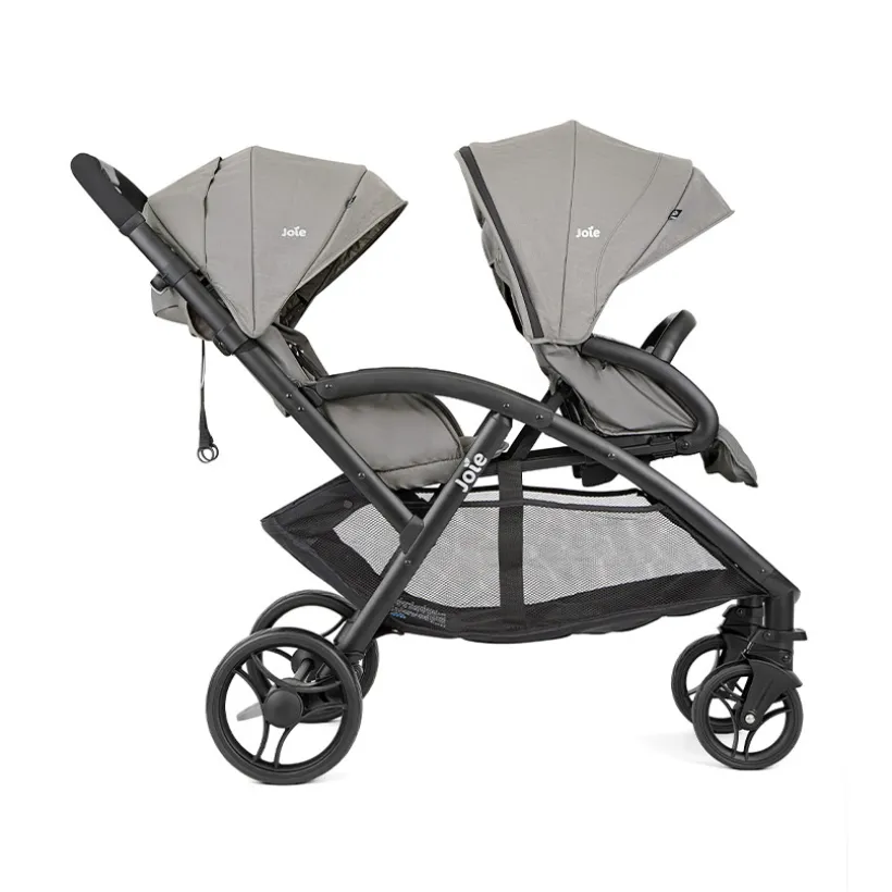 Poussette double pour jumeaux Evalite Duo pebble