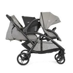 Poussette double pour jumeaux Evalite Duo pebble