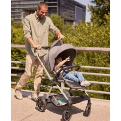 Poussette duo Athéna Xelium + siège-auto i-Prim gris/noir